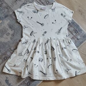 Hanna Andersson Girls Musical Instrument Organic Cotton Dress Sz5